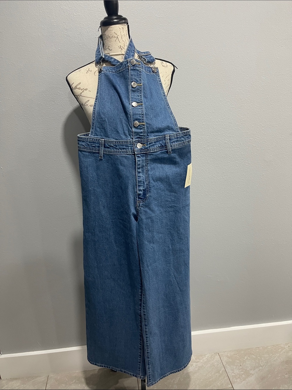 Target Medium Wash Denim Overall Skirt